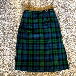 Vintage Mosbrook Authentic Wool Pleated Tartan Plaid Skirt Made in Gr Br…